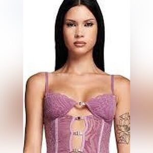 I.AM.GIA Lace Cutout Bra in Purple XS